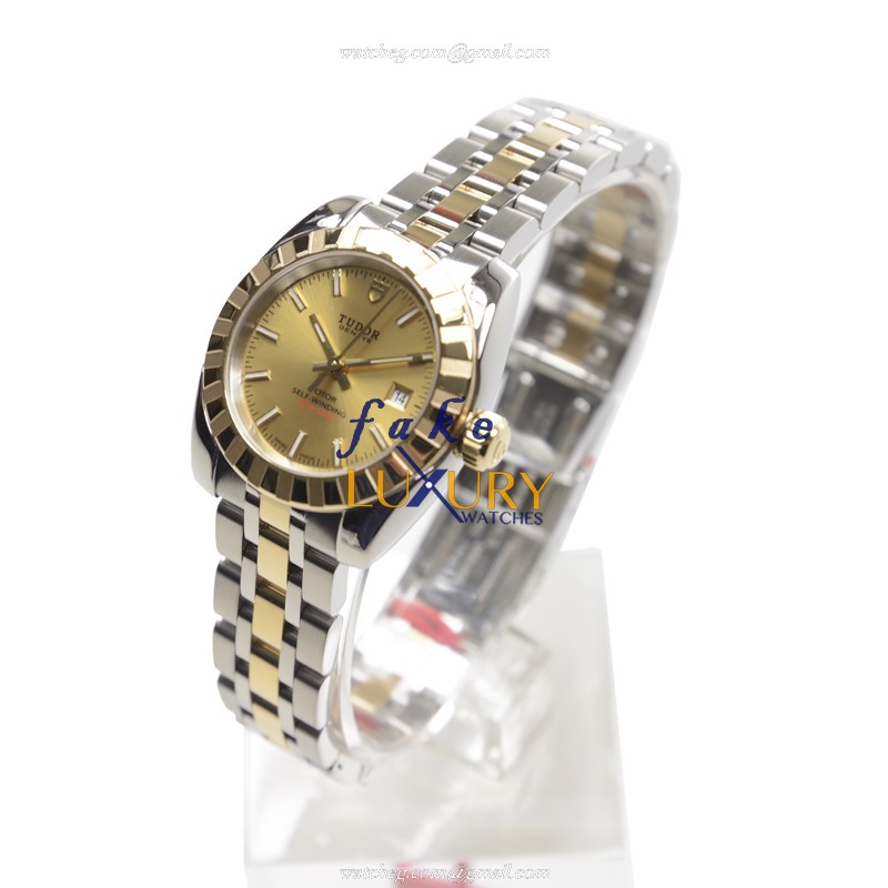 Tudor 22013-62543-CH CLASSIC Automatic Gold & Steel Replica Watch, Automatic, Gold Dial, Steel Case - Image 3