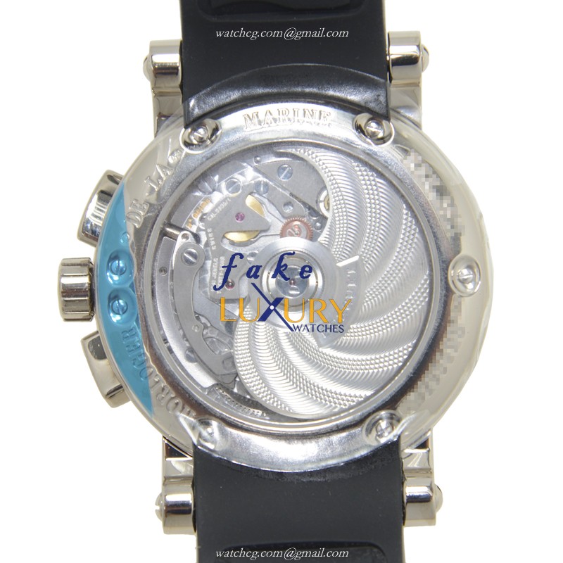 Breguet MARINE 5827BB/12/5ZU Automatic Replica Watch - 18kt White Gold Case - Silvery Dial - Rubber - Image 3
