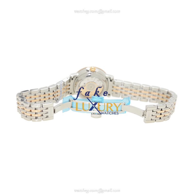 L4.309.5.12.7 - Longines Elegant Automatic 18kt Rose Gold & Steel Replica Watch - White Dial - Image 5