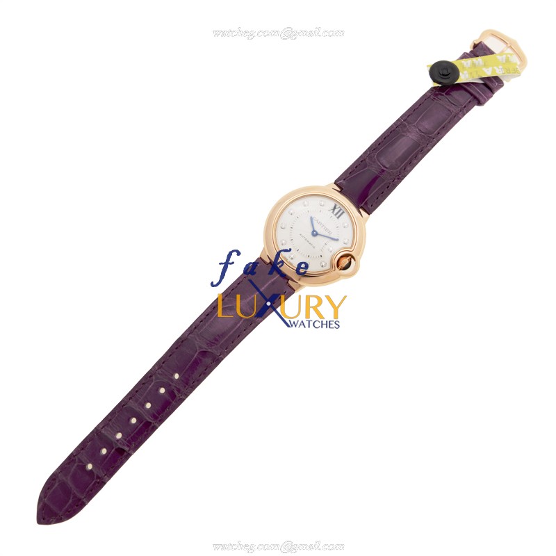 Cartier WE902063 Ballon Bleu Replica Watch, Automatic 18kt Rose Gold, Silver Dial - Image 2