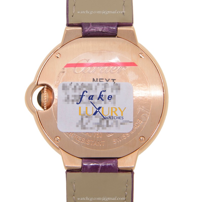 Cartier WE902063 Ballon Bleu Replica Watch, Automatic 18kt Rose Gold, Silver Dial - Image 3