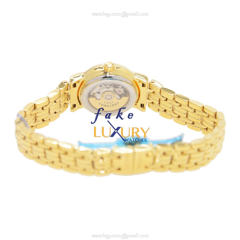 Longines L4.321.2.11.8 PRESENCE Replica Watch, Automatic, White Dial, PVD Gold Case - Image 4