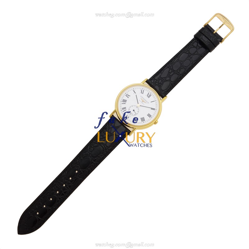 Longines L4.805.2.11.2 Replica Watch, White Dial, PVD Gold Case, Automatic Movement - Image 2