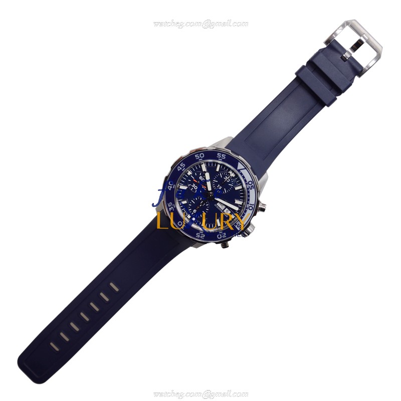 IWC IW376711 Aquatimer Replica Watch Automatic Blue Dial Steel Case Rubber Strap - Image 2
