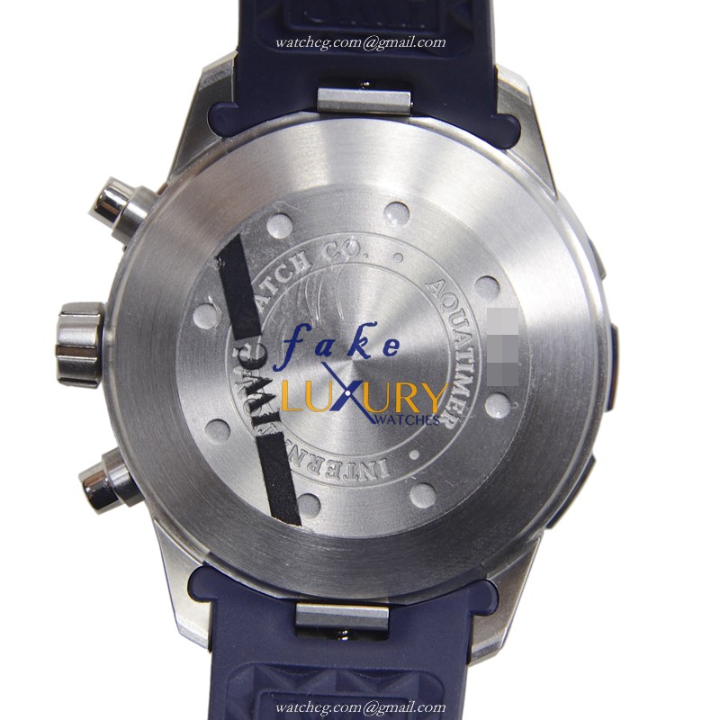 IWC IW376711 Aquatimer Replica Watch Automatic Blue Dial Steel Case Rubber Strap - Image 3