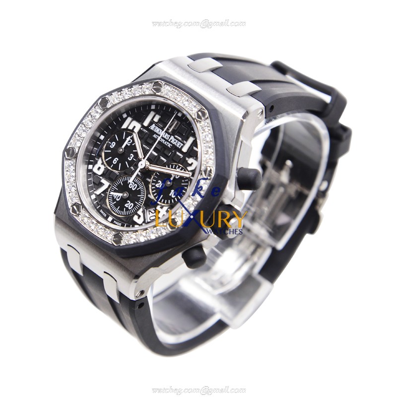 Audemars Piguet 26048SK.ZZ.D002CA.01 - Replica Watch - Automatic - Steel & Diamonds Case - Black - Image 3