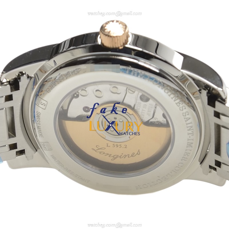 Longines L2.563.5.79.7 SAINT IMIER Automatic 18kt Rose Gold & Steel Replica Watch | 30mm Case - Image 4