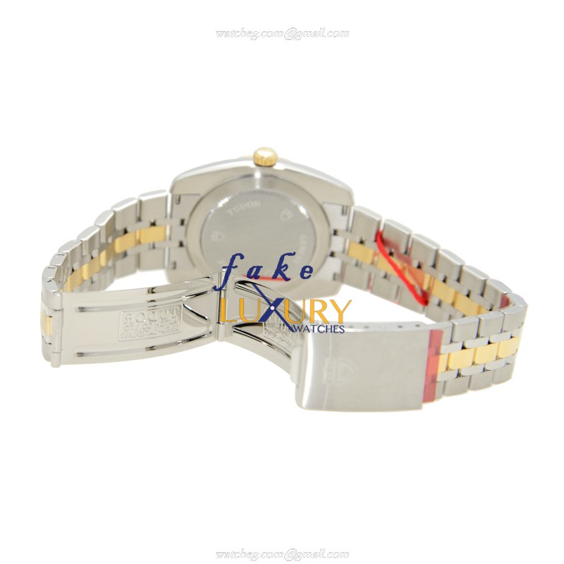 Tudor 21013-62583-10DI-WT CLASSIQUE Automatic Gold & Steel Replica Watch - Swiss Movement, White - Image 4