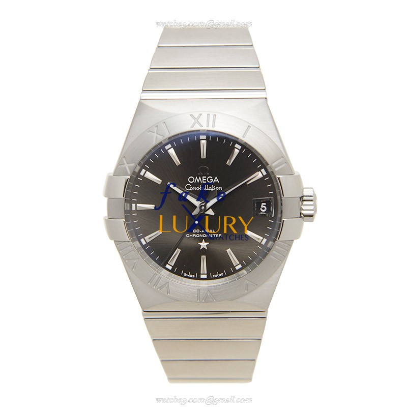 Omega Constellation 123.10.38.21.06.001 Automatic Gray Dial Stainless Steel Replica Watch - Image 2