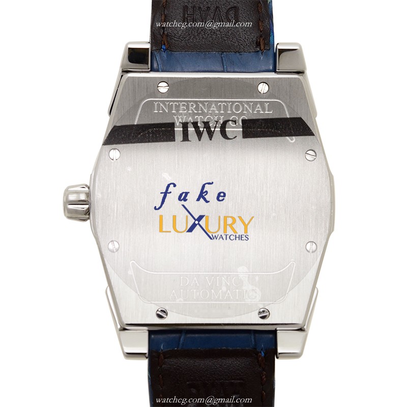 IWC IW452314 Da Vinci Replica Watch, Silver Dial, Steel Case, Blue Alligator Strap, Automatic - Image 3