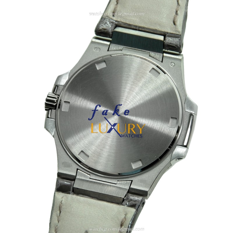 Patek Philippe 7010G-010 Nautilus Replica Watch, Dark Grey Dial, 18kt White Gold & Diamond Case - Image 3