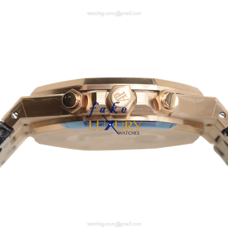 Audemars Piguet Royal Oak 26320OR.OO.D002CR.01 Replica Watch, Automatic, 18kt Rose Gold Case, Black - Image 4