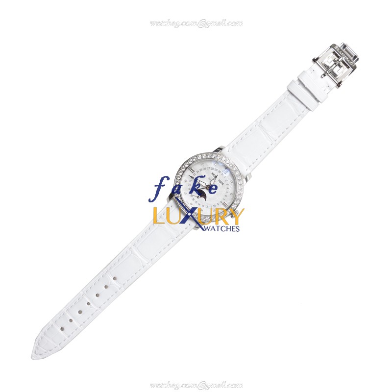 Blancpain 3663-4654-55B Replica Watch, White Dial, Stainless Steel & Diamonds Case, Automatic - Image 2