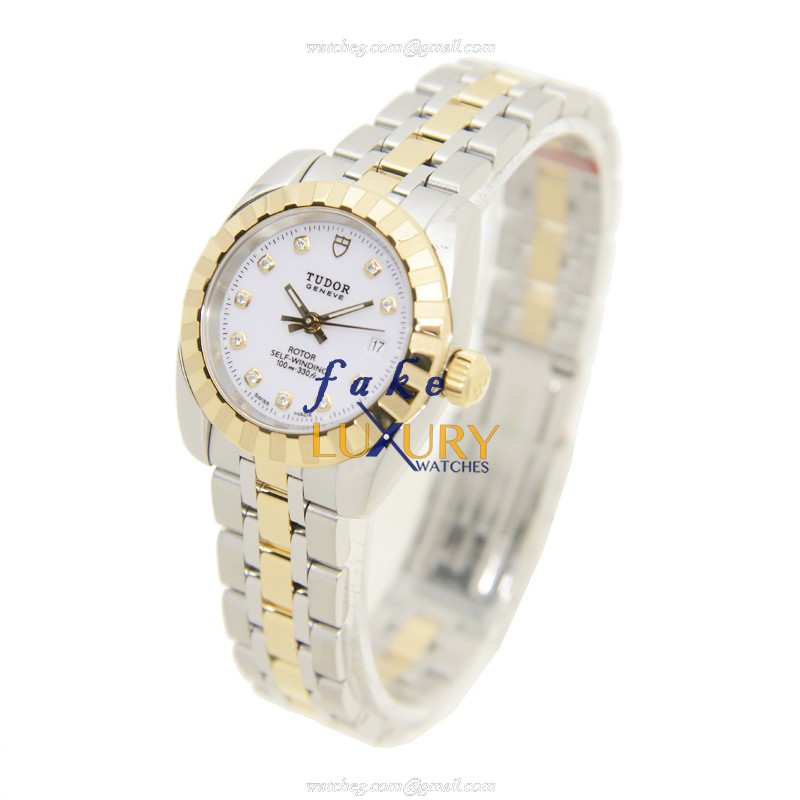 Tudor Replica Watch 22013-62543-10DI-WT Automatic White Dial Gold Steel - Image 3