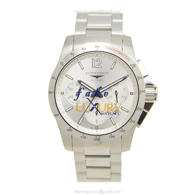 Longines Conquest L2.743.4.76.6 Automatic Stainless Steel Silver Dial Replica Watch - Image 2