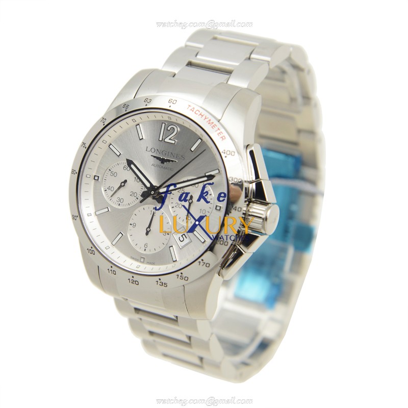 Longines Conquest L2.743.4.76.6 Automatic Stainless Steel Silver Dial Replica Watch - Image 3