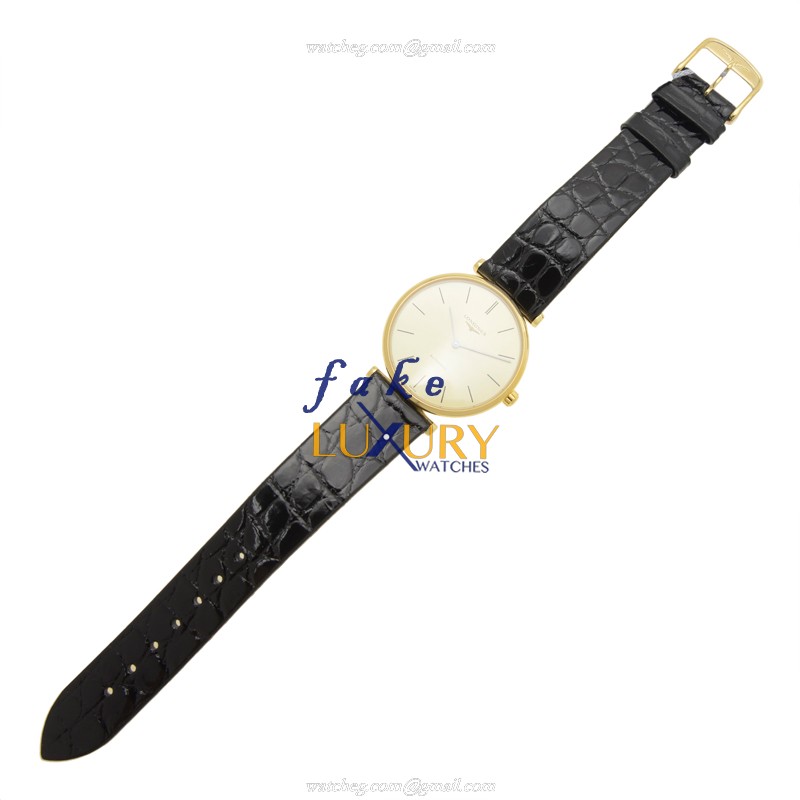 Longines L4.708.2.32.2 La Grande Replica Watch Automatic Movement 34mm PVD Gold Case Gold Dial - Image 2