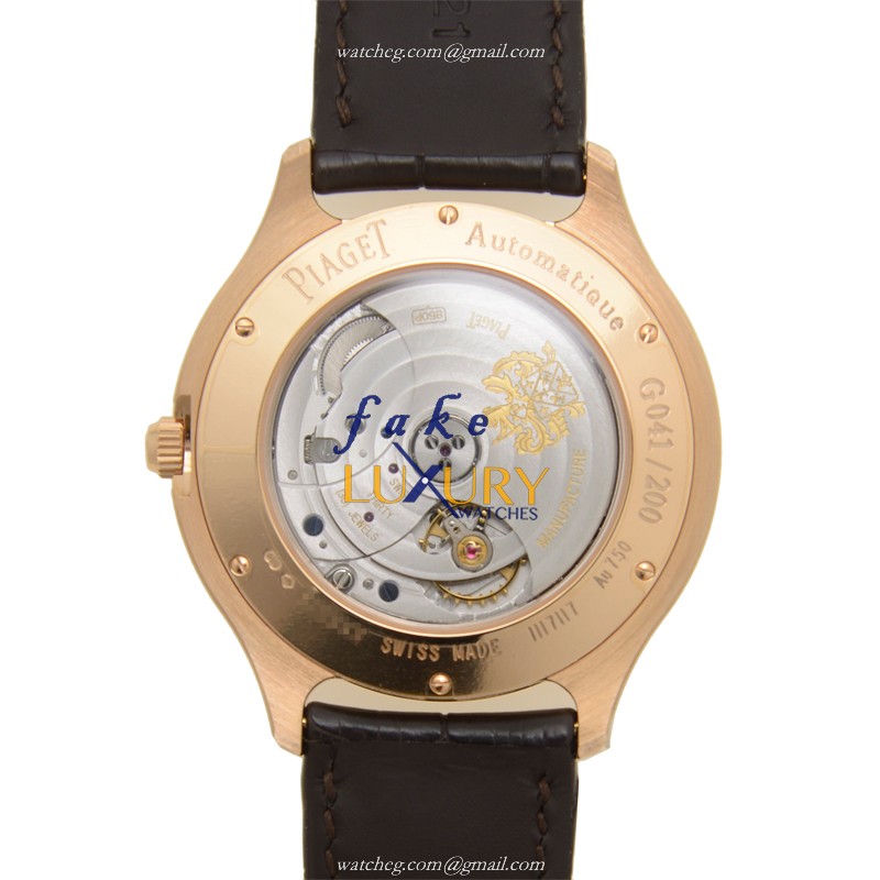 Piaget G0A32017 Emperador Replica Watch, Automatic Movement, Silver Dial, 18kt Rose Gold Case - Image 3