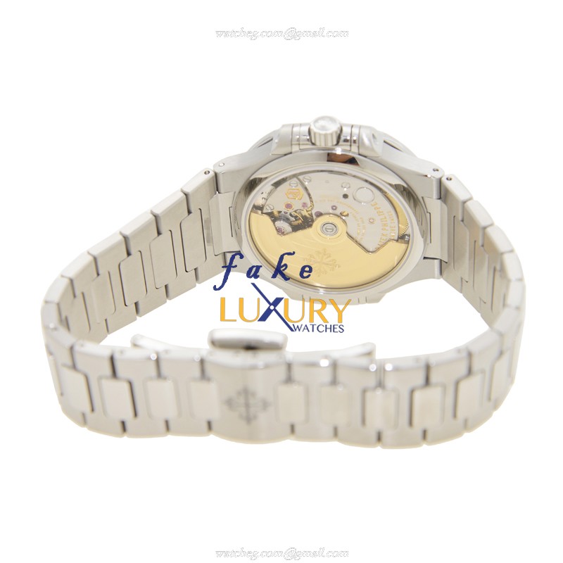 Patek Philippe 7018/1A-001 Nautilus Silver Dial Steel Diamond Watch Replica - Image 4