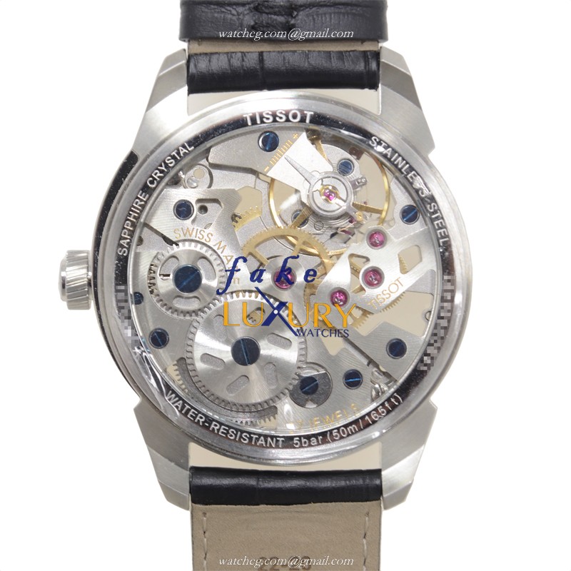Tissot T070.405.16.411.00 Replica Watch, Manual Wind, Transparent Skull Dial, Steel Case - Image 3