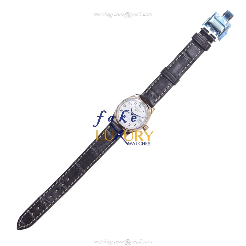 Longines L2.128.8.78.3 Replica Watch, Automatic Swiss Movement, 18kt Rose Gold Case, White Dial & - Image 2