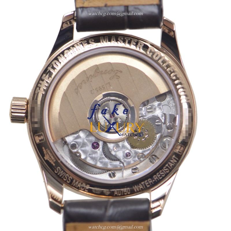 Longines L2.128.8.78.3 Replica Watch, Automatic Swiss Movement, 18kt Rose Gold Case, White Dial & - Image 3