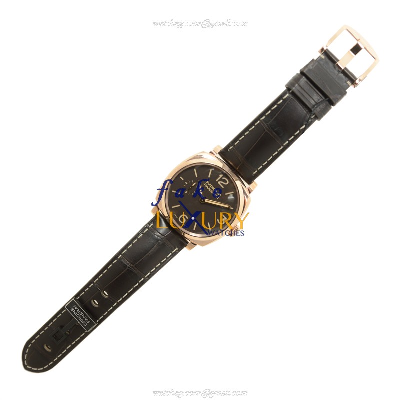 Panerai PAM00513 RADIOMIR Manual Wind 42mm 18kt Rose Gold Replica Watch, Swiss Movement, Dark Brown - Image 2