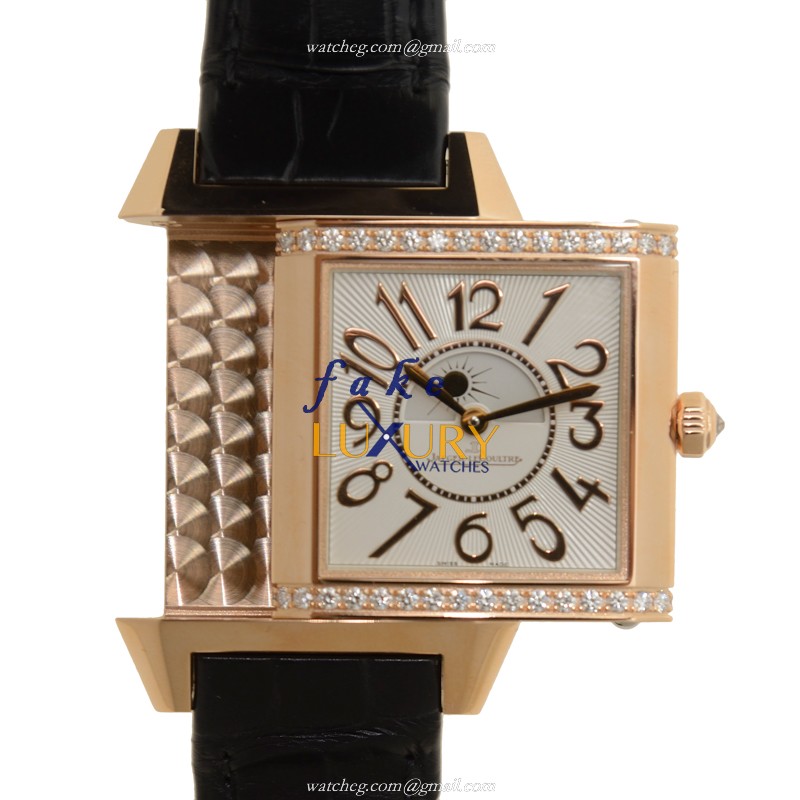 Jaeger-Lecoultre Q7052421 REVERSO Automatic 18kt Rose Gold & Diamonds Replica Watch - Swiss - Image 4