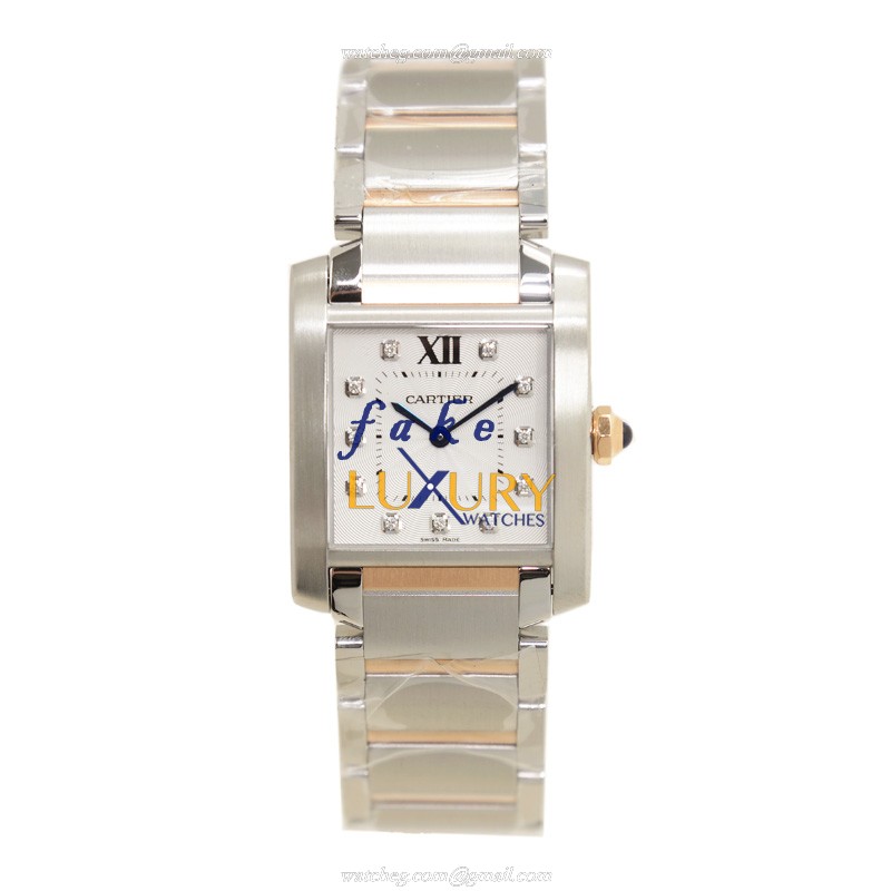 Cartier WE110005 TANK Quartz Silver Dial Stainless Steel Replica Watch - Image 2