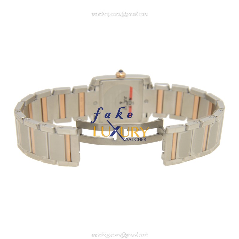 Cartier WE110005 TANK Quartz Silver Dial Stainless Steel Replica Watch - Image 5