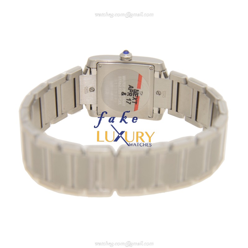 Cartier TANK WE110007 Quartz Stainless Steel Silver Dial Replica Watch - Image 4