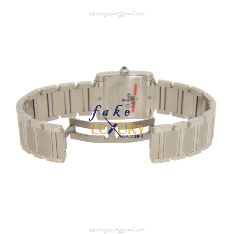 Cartier TANK WE110007 Quartz Stainless Steel Silver Dial Replica Watch - Image 5