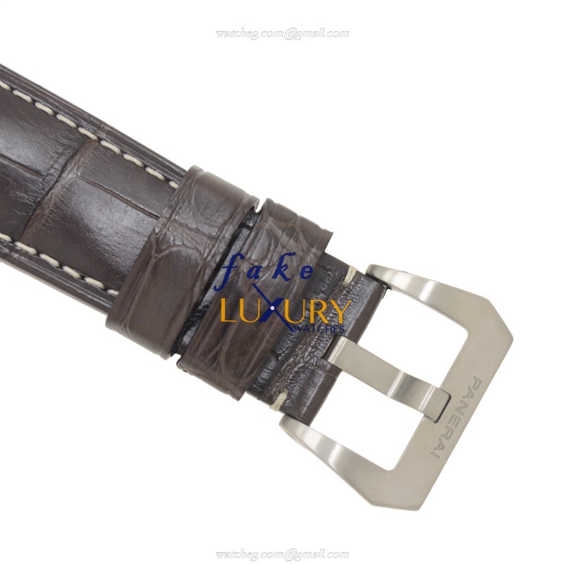 Panerai PAM00562 Luminor Replica Watch, Manual Wind, Brown Dial, PVD Titanium Case - Image 4