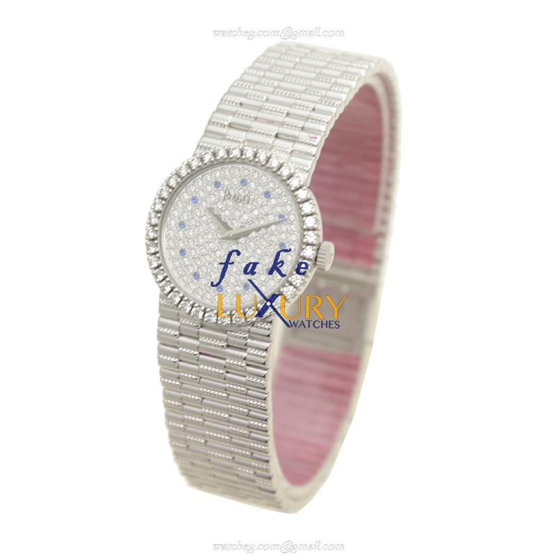 Piaget Tradition G0A05421 Manual Wind 18kt White Gold Diamond Silver Dial Replica Watch - Image 3