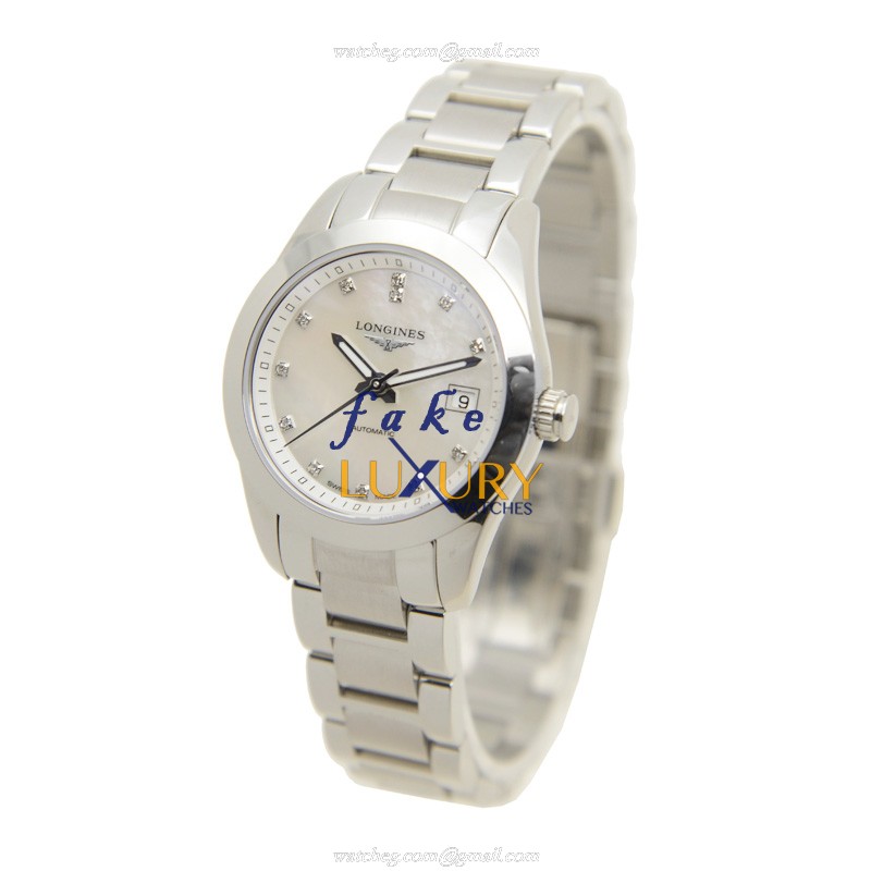 Longines L2.285.4.87.6 Conquest Replica Watch With Automatic Movement, White Mother of Pearl Dial - Image 3