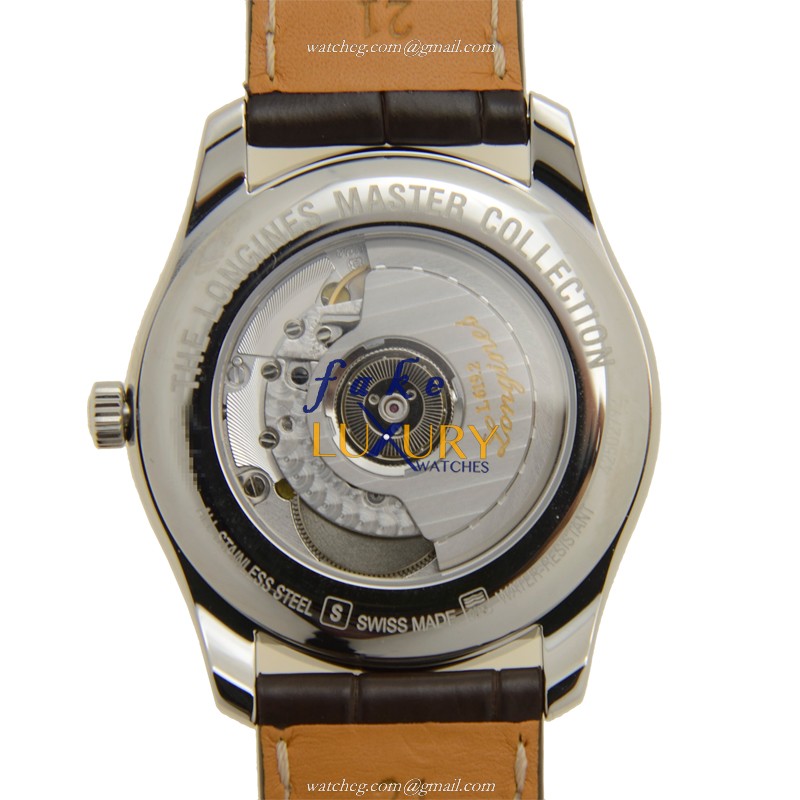 Longines L2.793.4.78.3 MASTER Automatic Stainless Steel Alligator Strap Replica Watch - Image 3