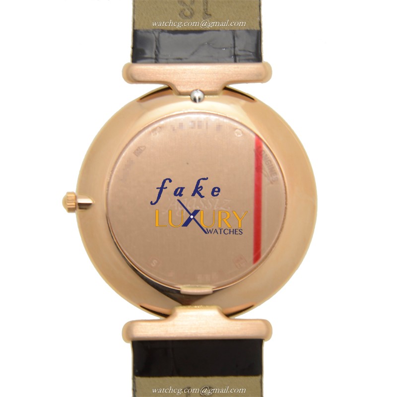Longines L4.691.8.11.0 La Grande Replica Watch Quartz Movement 18kt Yellow Gold White Dial Black - Image 3