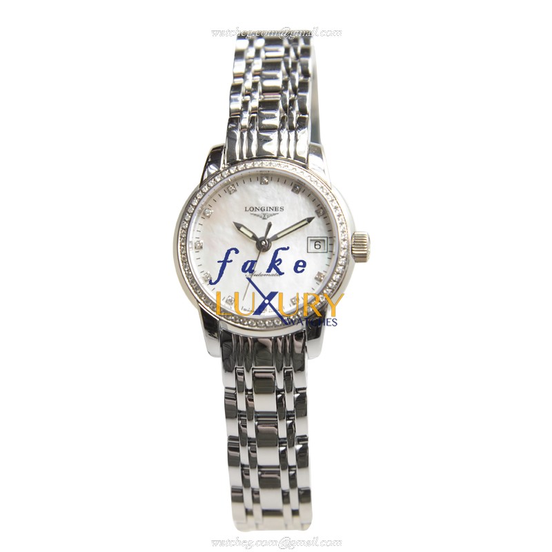 Longines L2.263.0.87.6 Saint Imier Replica Watch, White Mother of Pearl Dial, Steel Bracelet - Image 2