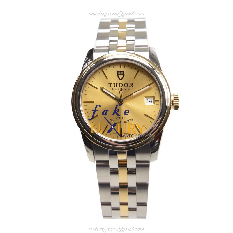 -55003-68053-CH Tudor GLAMOUR DATE Replica Watch - Automatic - 18kt Gold & Silver Case - Image 2