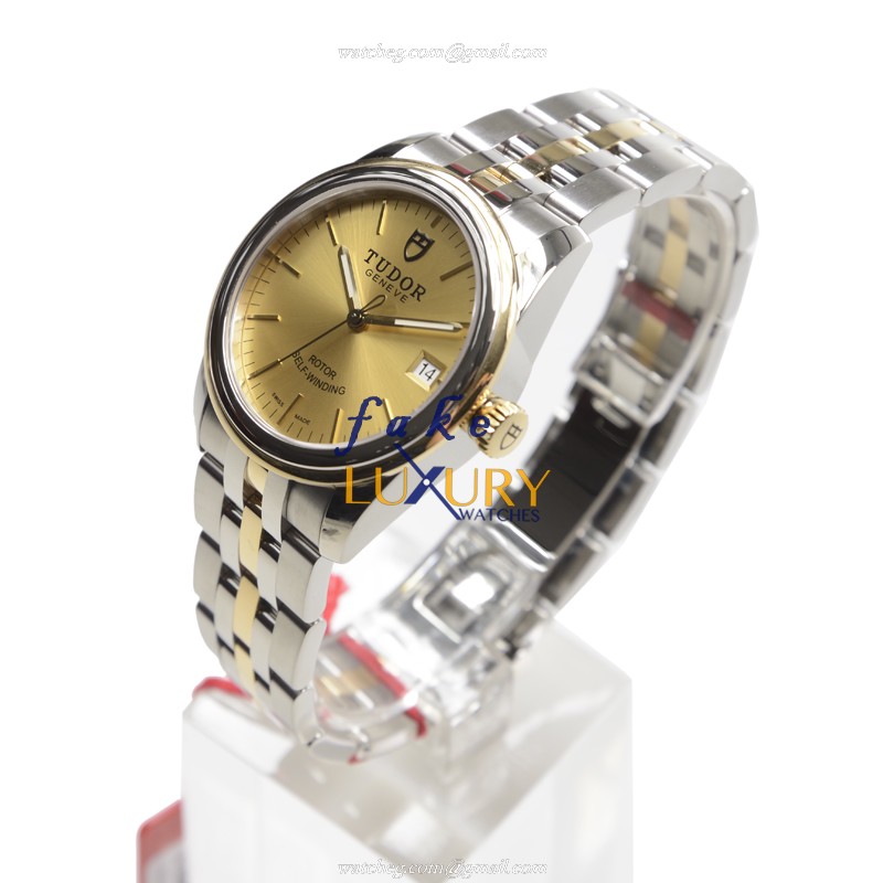 -55003-68053-CH Tudor GLAMOUR DATE Replica Watch - Automatic - 18kt Gold & Silver Case - Image 3