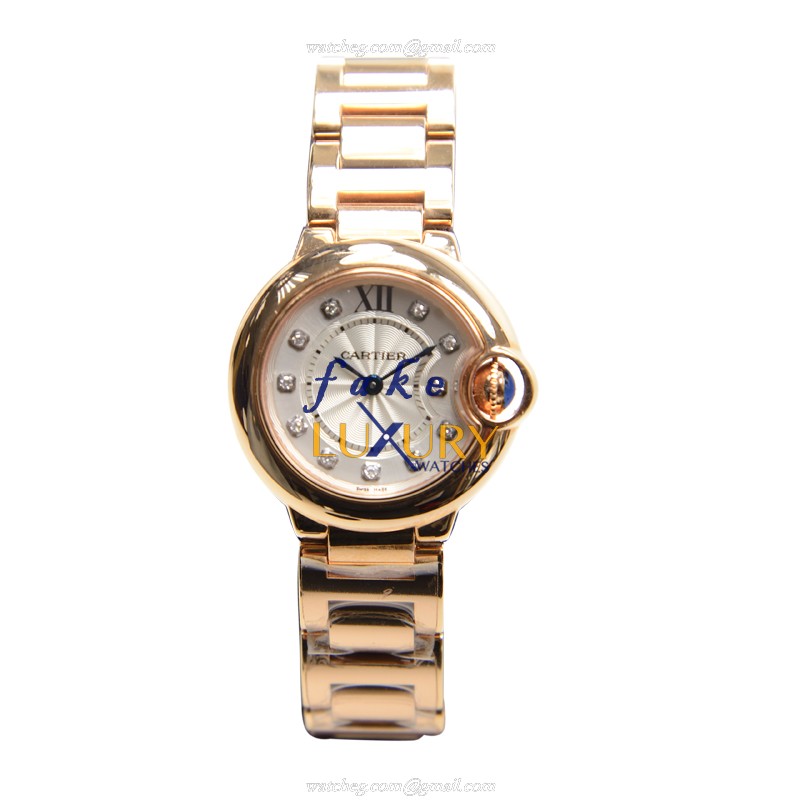 Cartier WE902025 BALLON BLEU Quartz 18kt Rose Gold Replica Watch - Automatic - Steel Case - Image 2