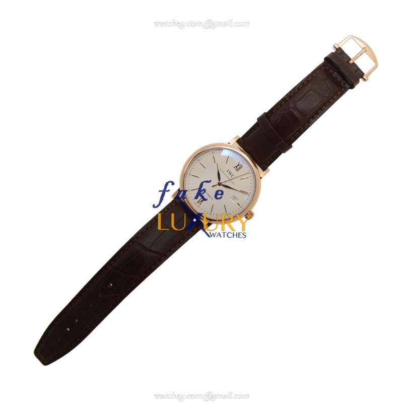 IWC IW356504 Portofino Automatic 18kt Rose Gold Silver Dial Replica Watch - Image 2