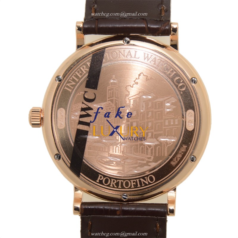 IWC IW356504 Portofino Automatic 18kt Rose Gold Silver Dial Replica Watch - Image 3