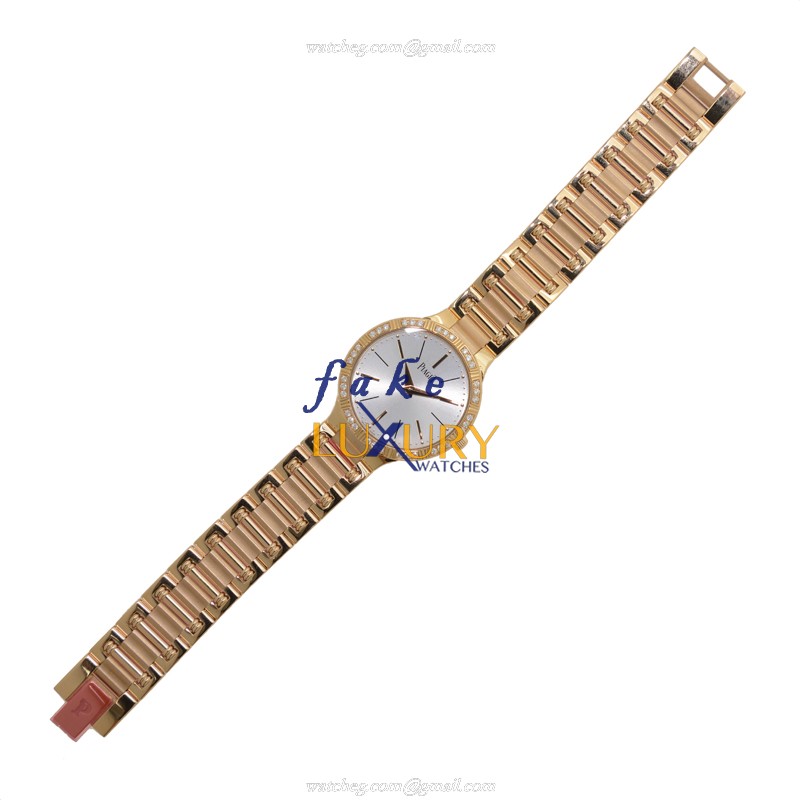 G0A38053 - Piaget Dancer Replica Watch Quartz 18kt Rose Gold Silver Dial - Image 2
