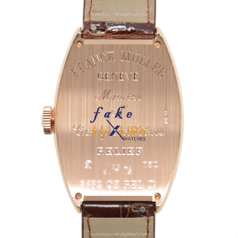 Franck Muller 5852 QZ REL D 5N Quartz 18kt Rose Gold Diamond Replica Watch - 32mm Case, Sapphire - Image 3