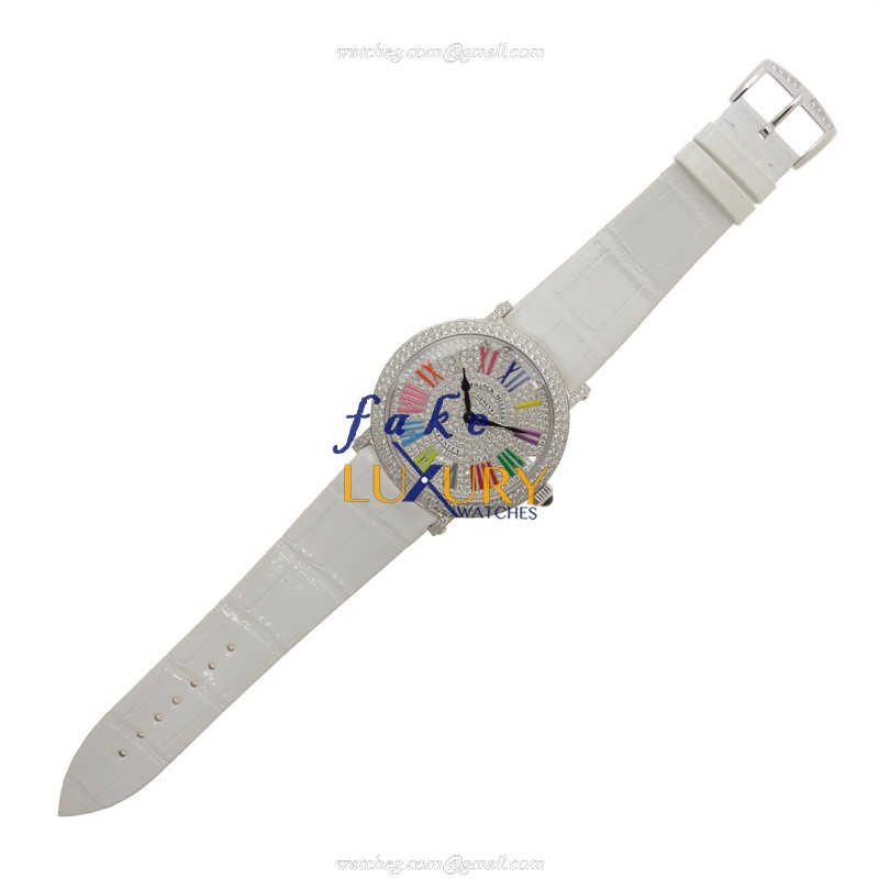 Franck Muller 8045 QZ COL DRM R D CD OG INFINITY Quartz 18kt White Gold Diamond Replica Watch - Image 2