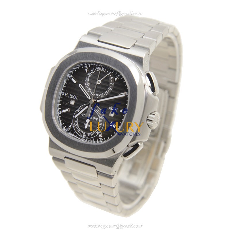 Patek Philippe 5990/1A-001 Nautilus Replica Watch, Automatic Movement, Black Dial, Steel - Image 3