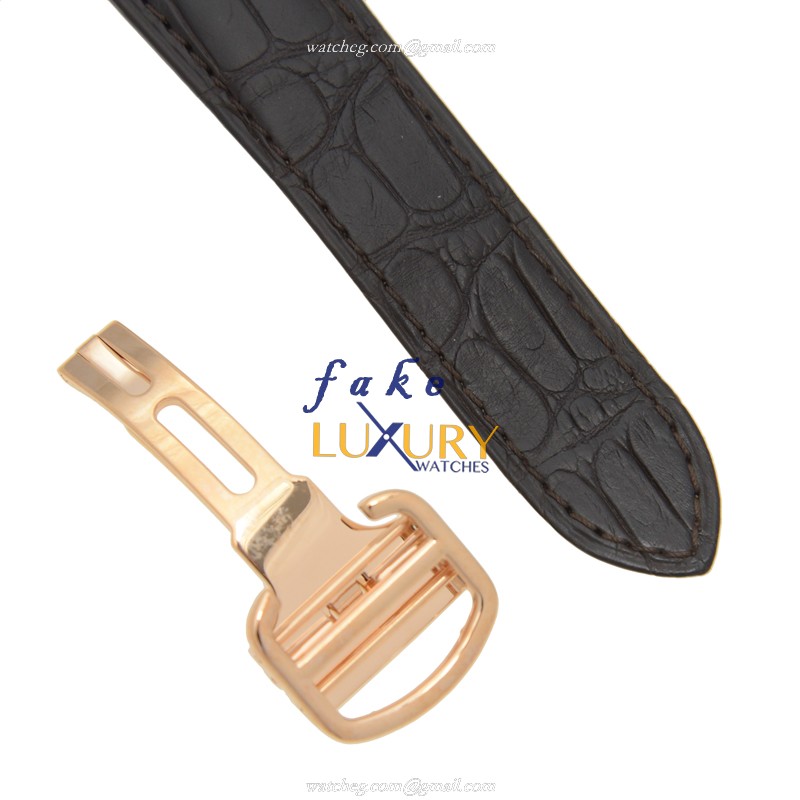 Cartier W1556223 ROTONDE DE CARTIER Manual Wind 18kt Rose Gold Replica Watch - Silver Dial - Image 4