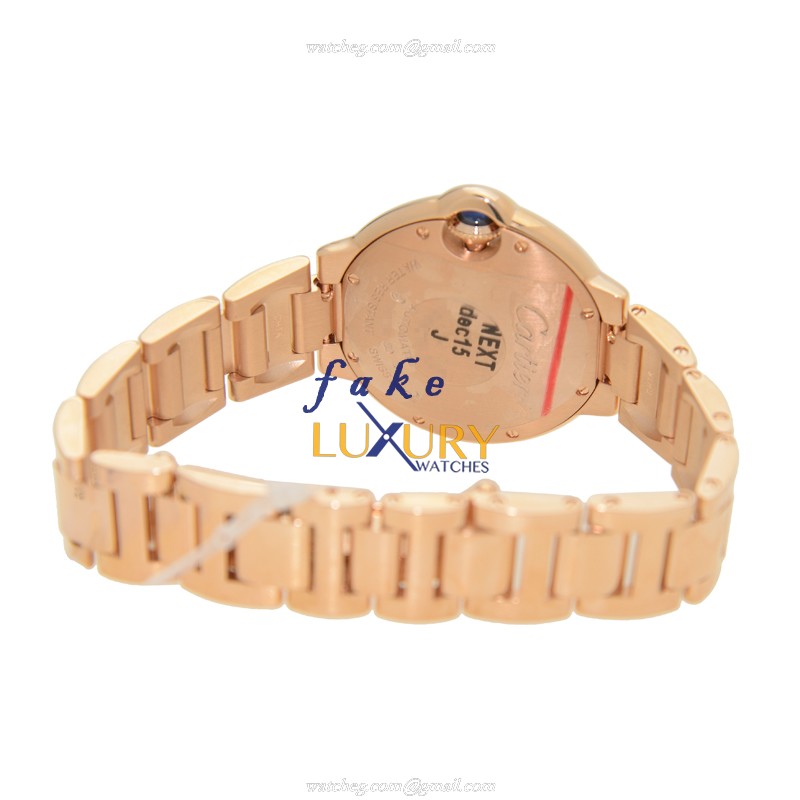 Cartier Ballon Bleu WE902039 Automatic 18kt Rose Gold Silver Dial Replica Watch - Image 4