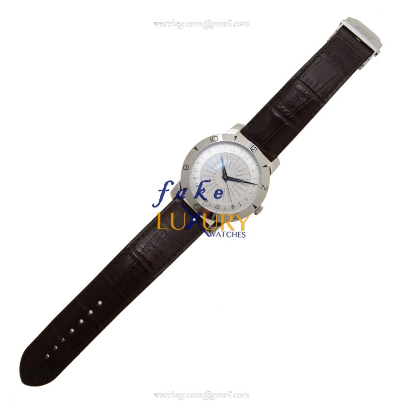 Tissot Heritage Automatic T078.641.16.037.00 Silver Dial Brown Leather Replica Watch - Image 2